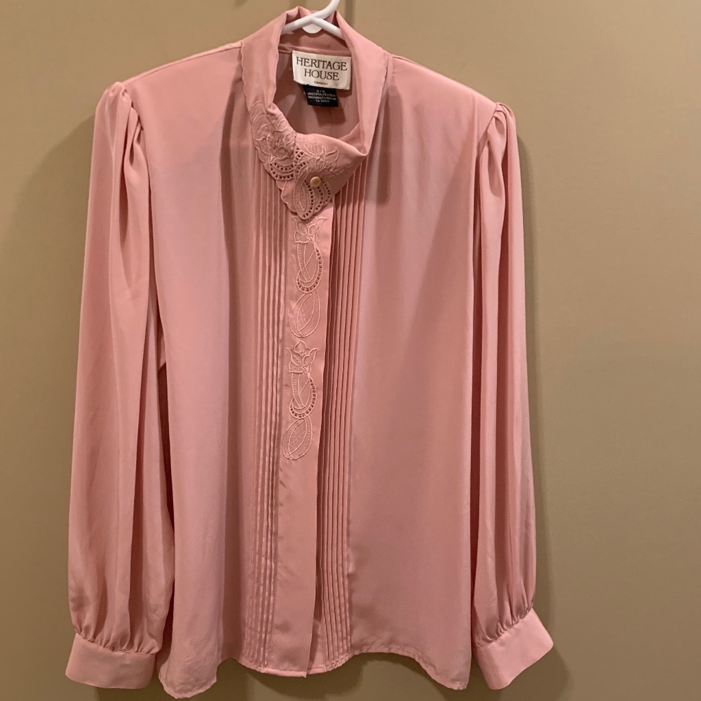 Dusty Rose Blouse - size 5/6 (S/M)